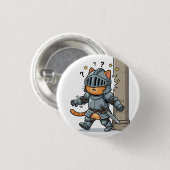 Knuffige Ridderkat Knop Ronde Button 3,2 Cm (Voorkant /achterkant)