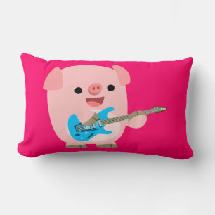 Knuffige Rockende Cartoon Varken Kussen