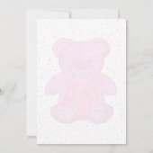 Knuffige Roze Teddibeer Op Maat Kaart (Achterkant)