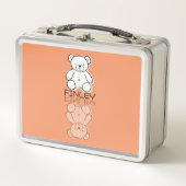 Knuffige Roze Teddybeer Reflectie Doodle Aangepast (Voorkant)