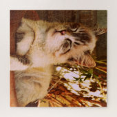 Knuffige Slaapkat Legpuzzel (Horizontaal)