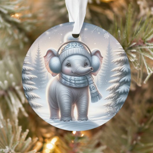 Knuffige Sneeuwdaga Olifant Ornament (Boom)