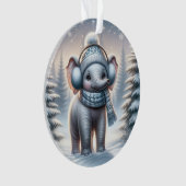 Knuffige Sneeuwdaga Olifant Ornament (voorkant)