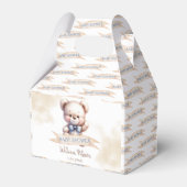 Knuffige teddybeer babyshower waterverf bedankdoosjes (Voorkant Zijde)