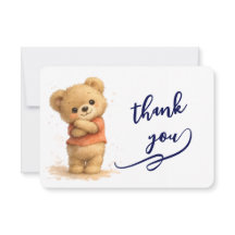 Knuffige Teddybeer Bedankkaart