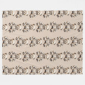 Knuffige teddybeer fleece deken (Voorkant (Horizontaal))