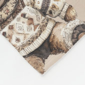 Knuffige teddybeer fleece deken (Hoek)