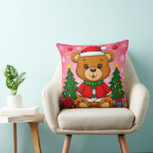 Knuffige teddybeer Kerst Glow Santa Sui Kussen (Stoel)