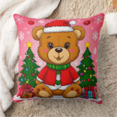 Knuffige teddybeer Kerst Glow Santa Sui Kussen (Deken)
