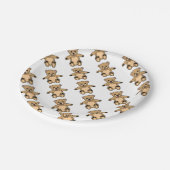 Knuffige Teddybeer Kinderen Verjaardag Papieren Bordje (Gekanteld)