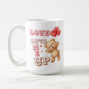 Knuffige teddybeer-liefde tilt mok