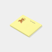 Knuffige teddybeer met slaapmuts post-it® notes (Schuin)