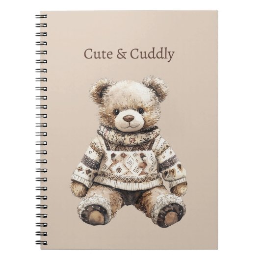 Knuffige teddybeer notitieboek (Voorkant)