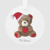 Knuffige teddybeer op wit ornament (achterkant)