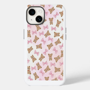 Knuffige teddybeer & strik iPhone 14 Hoesje 🧸