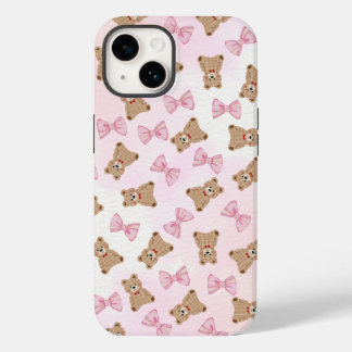 Knuffige teddybeer & strik iPhone 14 Hoesje 🧸