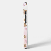 Knuffige teddybeer & strik iPhone 14 Hoesje 🧸 (Achterkant / Links)