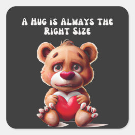 Knuffige Teddybeer Vrienden Vierkante Sticker