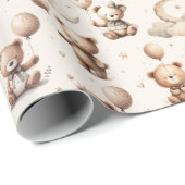 Knuffige teddyberen cadeaupapier (Rol Hoek)