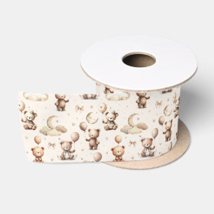 Knuffige teddyberen satijnen lint