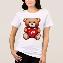 Knuffige Teddyshirt "Liefde" Tri-Blend T-shirt