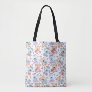 Knuffige Valentijn Teddybeer Naadloos Patroon Tote Bag