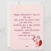 Knuffige Valentijnsdagbeer Feestdagenkaart (Achterkant)