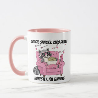 Knuffige Wasbeervalentijnpyjama Bank Snack Mok