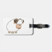 Knuffige Zelfverzekerde Cartoon Ram Bagage Label (Achterkant horizontaal)