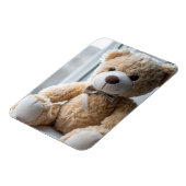 Knuffige Zittende Teddibeer Magneet (Linkerzijde)