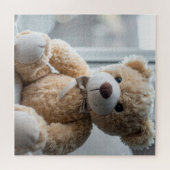 Knuffige zittende teddybeer legpuzzel (Horizontaal)