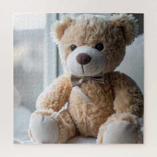 Knuffige zittende teddybeer legpuzzel (Verticaal)