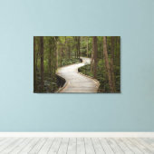 Knuppelpad naar Nelson Falls, Franklin - Gordon Canvas Afdruk (Insitu (Houten vloer))