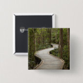 Knuppelpad naar Nelson Falls, Franklin - Gordon Vierkante Button 5,1 Cm (Voorkant /achterkant)