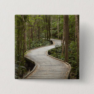 Knuppelpad naar Nelson Falls, Franklin - Gordon Vierkante Button 5,1 Cm