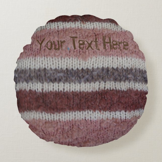 knuppels van de soort shabby chic brown en beige g rond kussen (Voorkant)