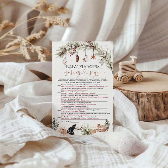 Knus Baby Shower Enquête Zegt Spelkaart (Creator heeft geüpload)