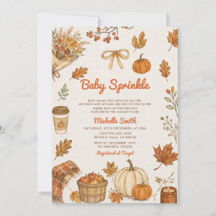 Knus Babyborrel in de Pompoenplek voor een Herfst Kaart