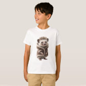 Knus badjas egel kinderen t-shirt (Voorkant volledig)