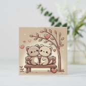 Knus Bank Liefdeskaart Feestdagenkaart (Staand voorkant)