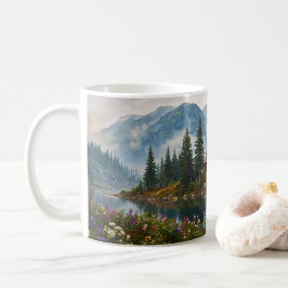 Knus berghut meer natuur kunst koffiemok