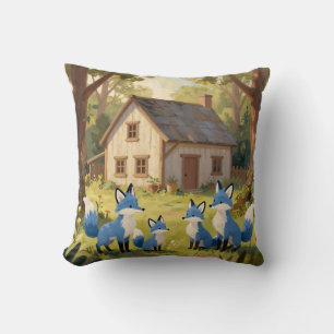 Knus Blauw Vosje Familiecottage Kussen