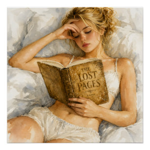 Knus Boekliefhebber Esthetische Kunst Perfect Poster