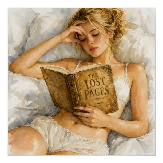 Knus Boekliefhebber Esthetische Kunst Perfect Poster (Voorkant)