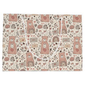 Knus Boho Teddypatroon Groot Cadeauzakje (Achterkant)