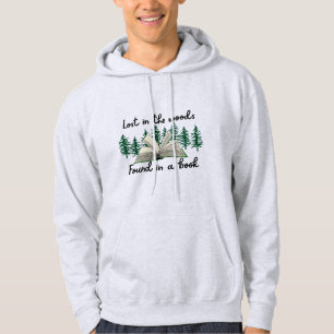 Knus bos boekliefhebber hoodie op maat natuur leze