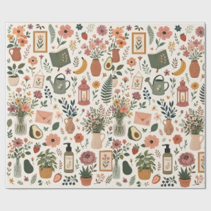 Knus Botanische Tuin & Cottagecore Esthetisch Patr Cadeaupapier