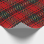 Knus Cabine Rood & Zwart Geruit Inpakpapier (Hoek)