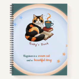 Knus Calico Kat Productieve Dag Spiraalschrift Notitieboek