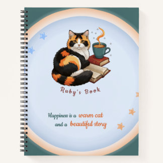 Knus Calico Kat Productieve Dag Spiraalschrift Notitieboek